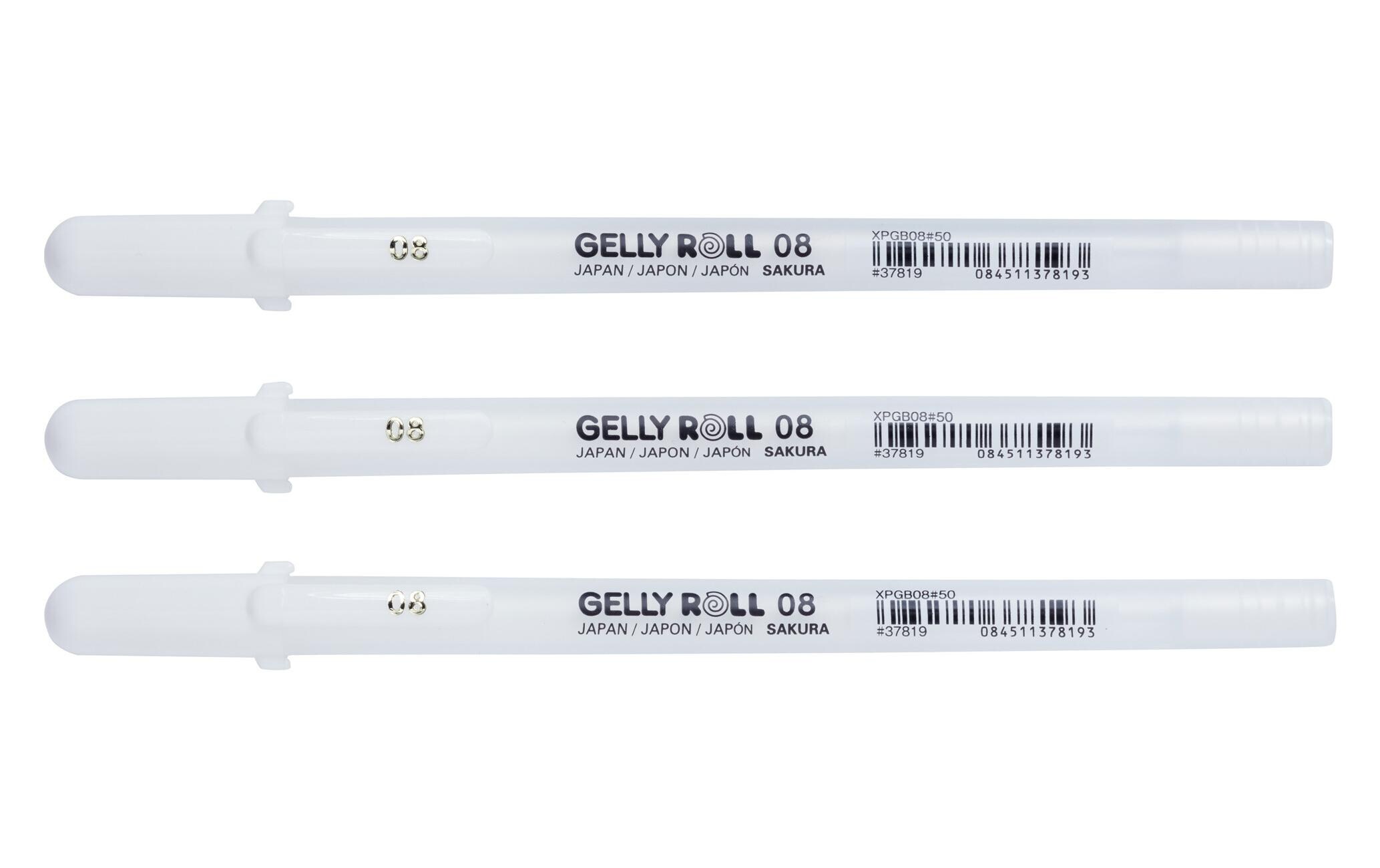 Gelschreiber Gelly Roll Basic 3er-Set Mittel, WeissGelstifte