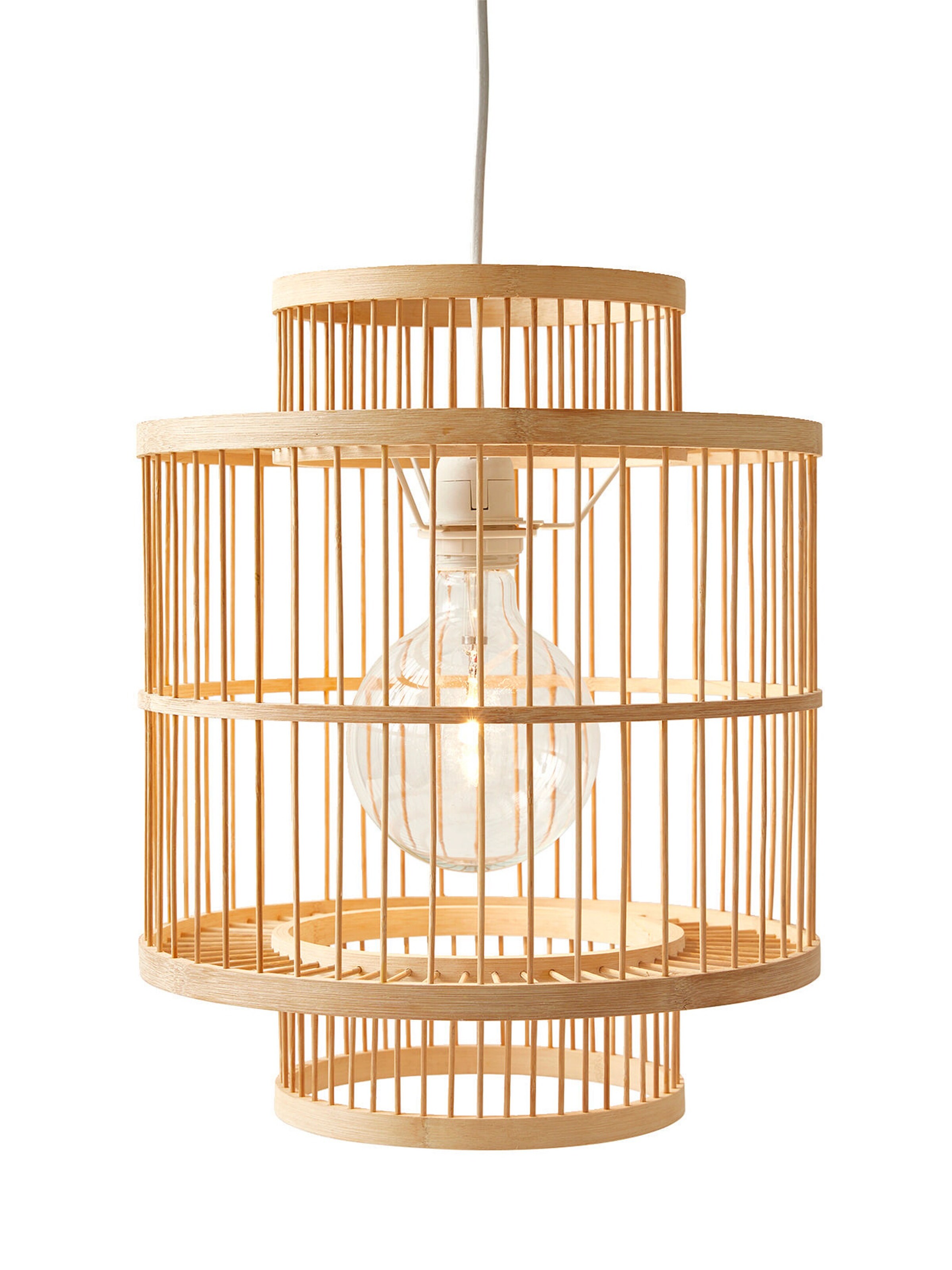 Vertbaudet Kinderzimmer Lampenschirm aus Rattan BOHO natur