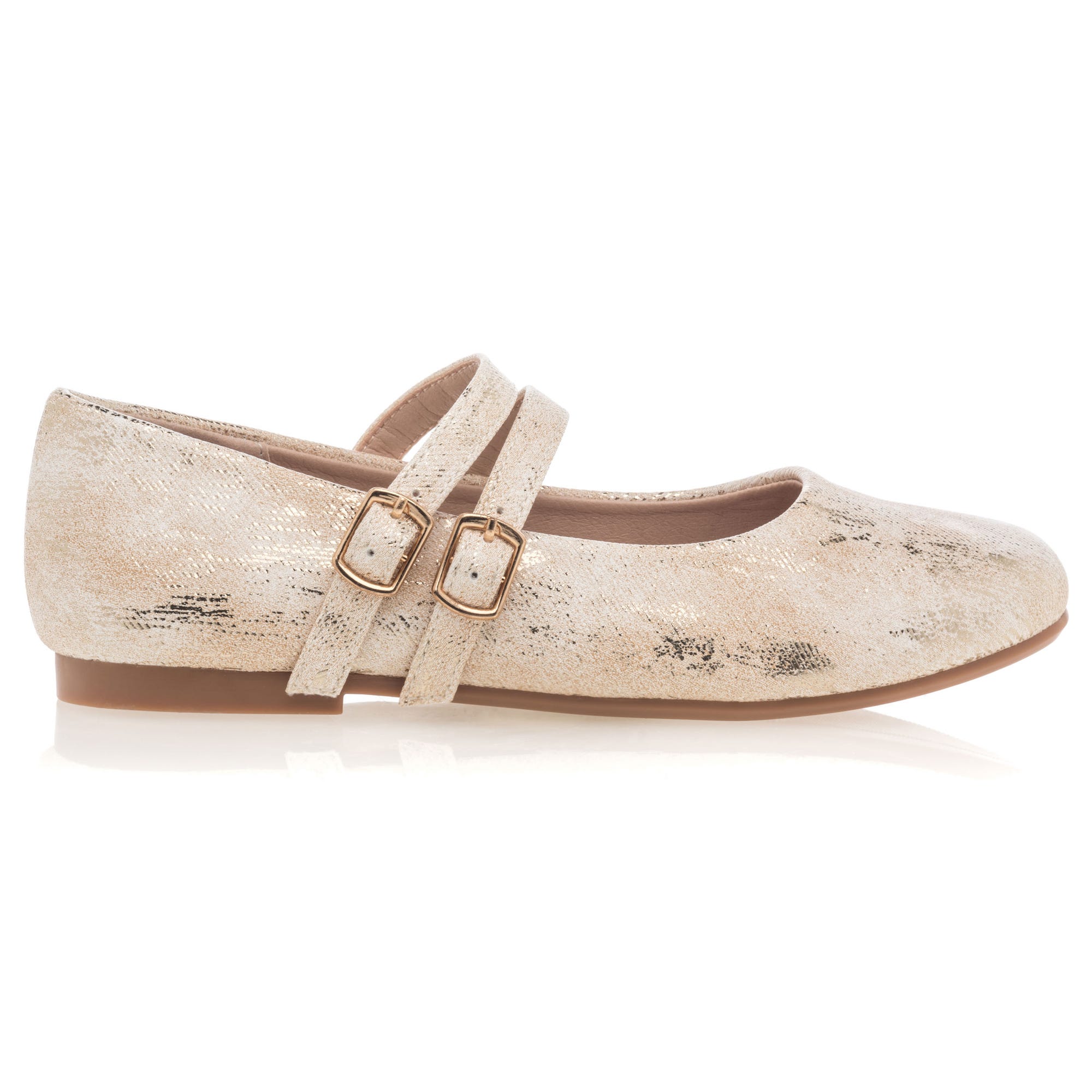 Ballerines Fille or