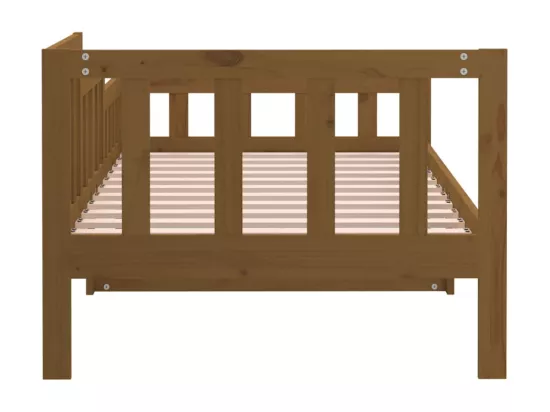 Lit de jour sans matelas marron miel 90x190 cm bois pin massif