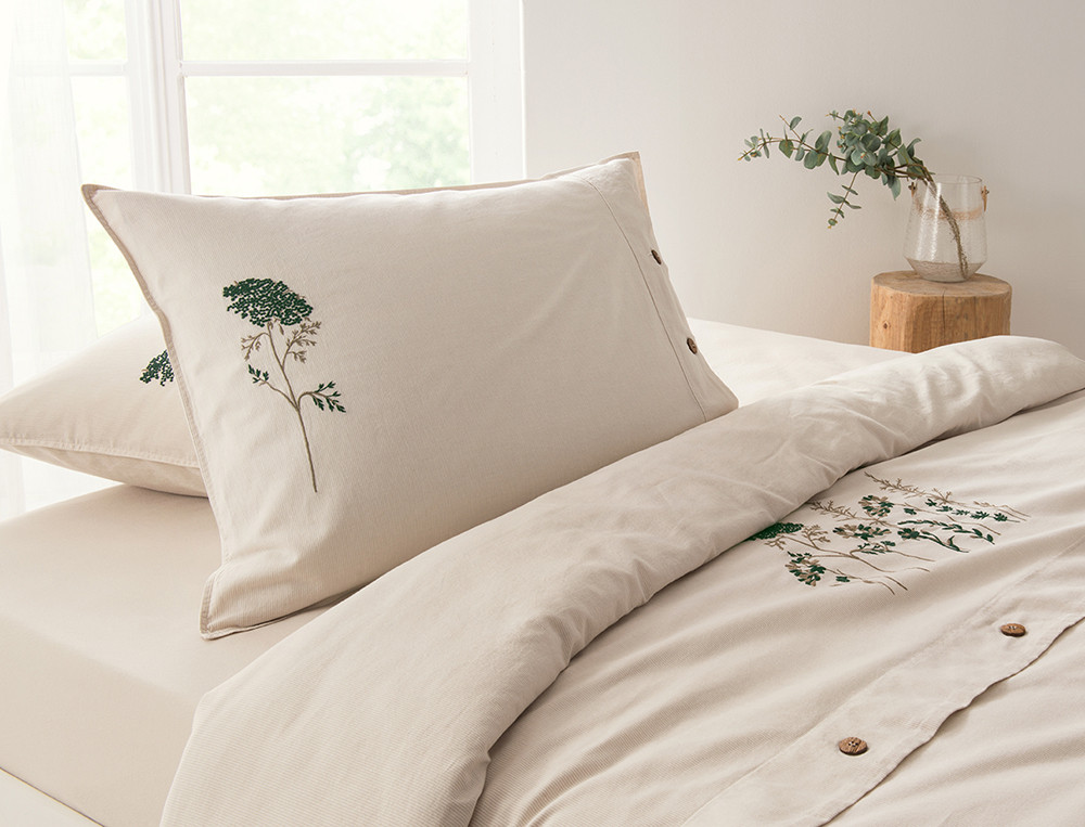 Taie d'oreiller fermeture zip-Herbier