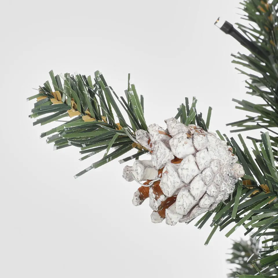 Black Box Trees Creston Set van 2 Kerstbomen en 1 Krans - LED - Groen