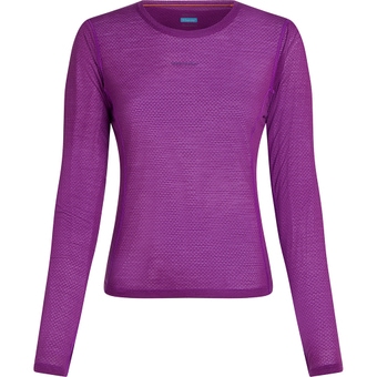 Icebreaker Merino 75 Cool-lite Featherlight Crewe Funktionsshirt Lang Passion Damen