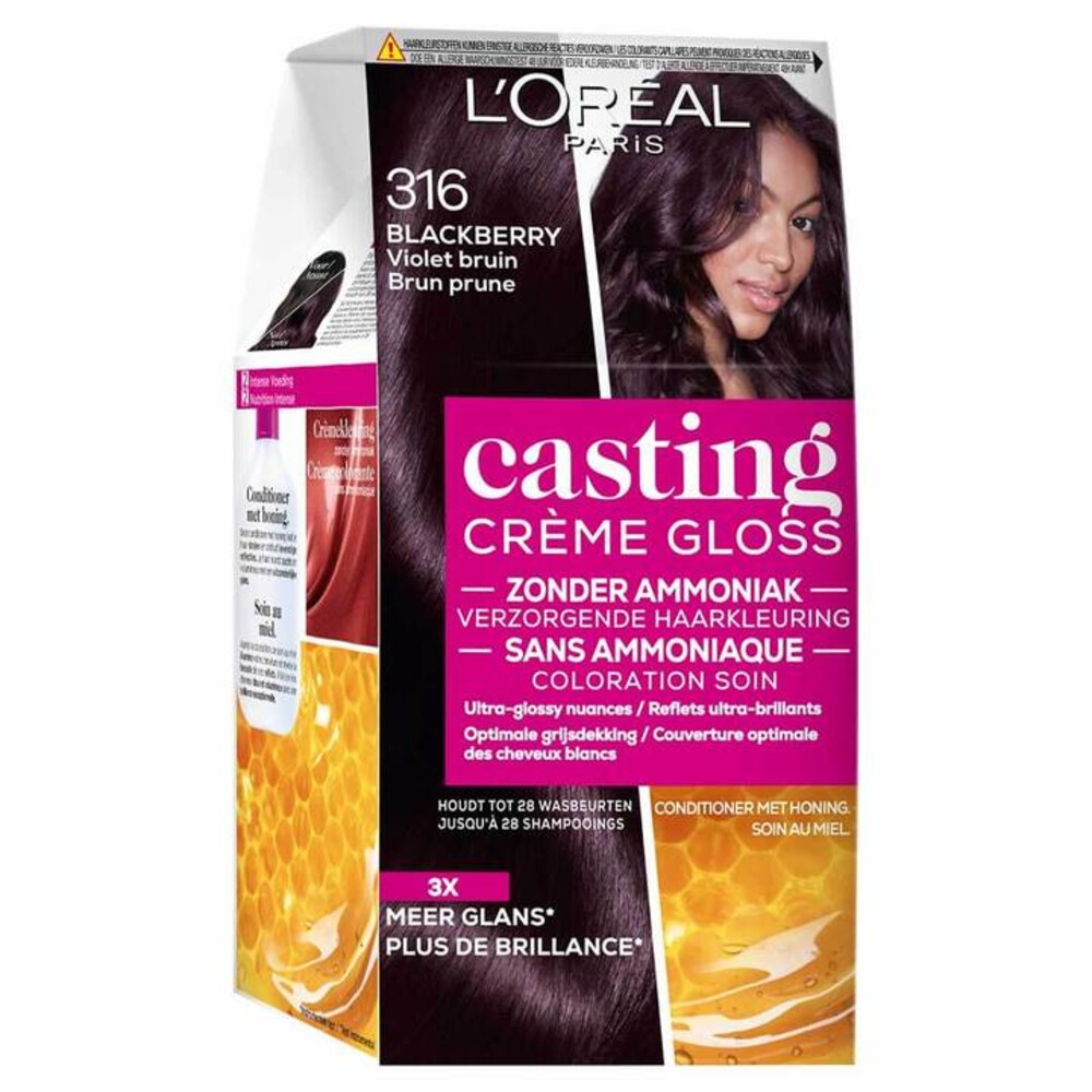 L'Oréal Casting Crème Gloss Semi-Permanente Haarkleuring 316 Blackberry - Violet Bruin