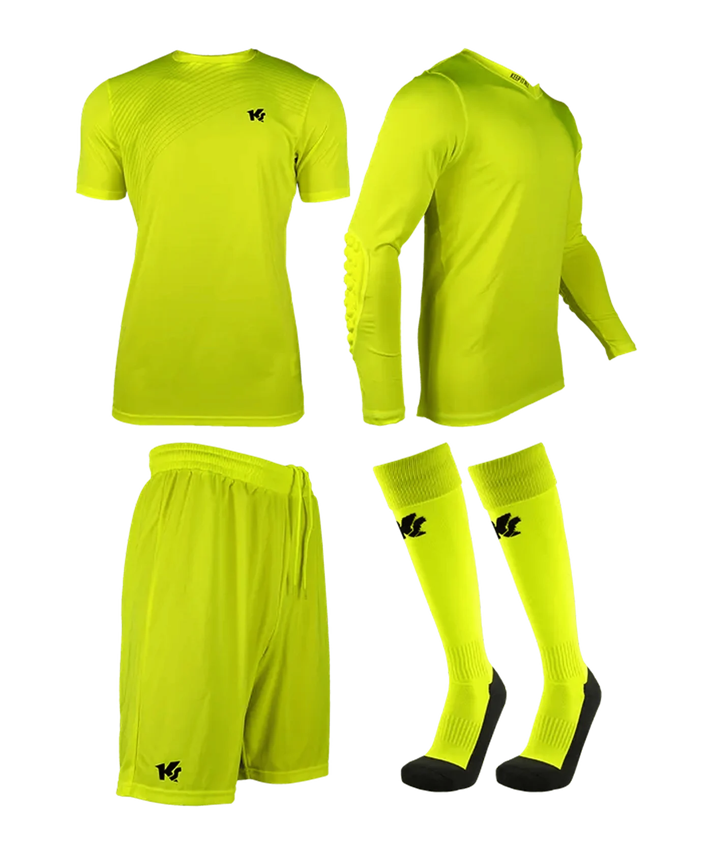 KEEPERsport Torwart Trikot Set Kids Gelb F006