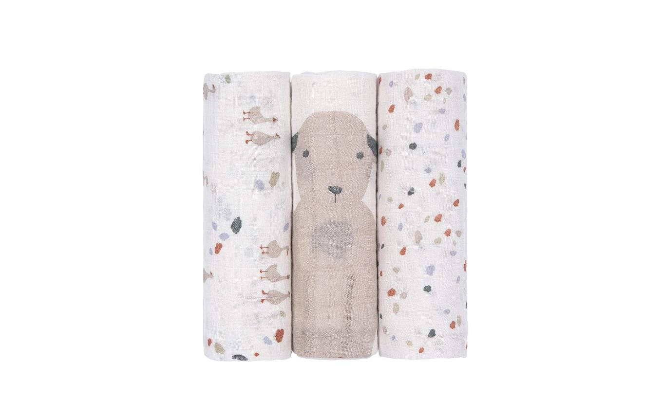 Mulltuch 3er Set 80 x 80 cm Tiny Farmer SpecklesMulltücher Heavenly Soft Swaddle L