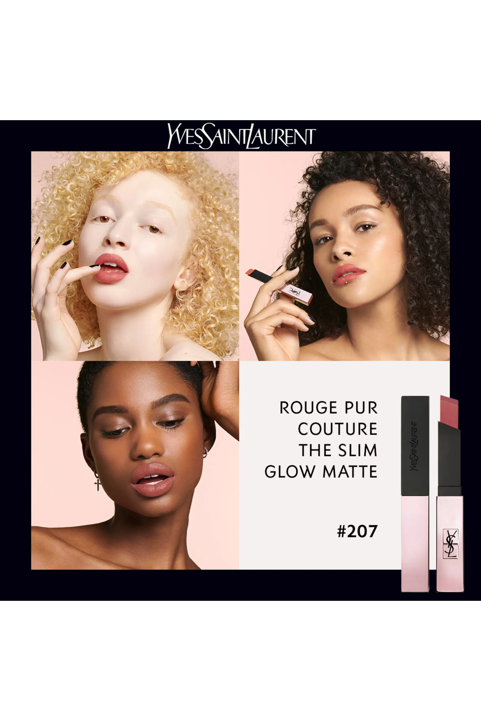 Yves Saint Laurent Rouge à Lèvres Rouge Pur Couture The Slim Glow Matte-2.0 g