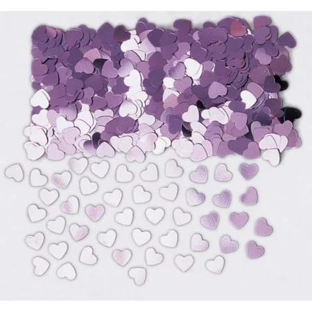 amscan Konfetti Sparkle Hearts pink