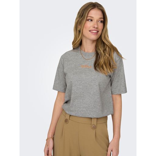 JDY Penny T-shirt, Light Grey Melange, S