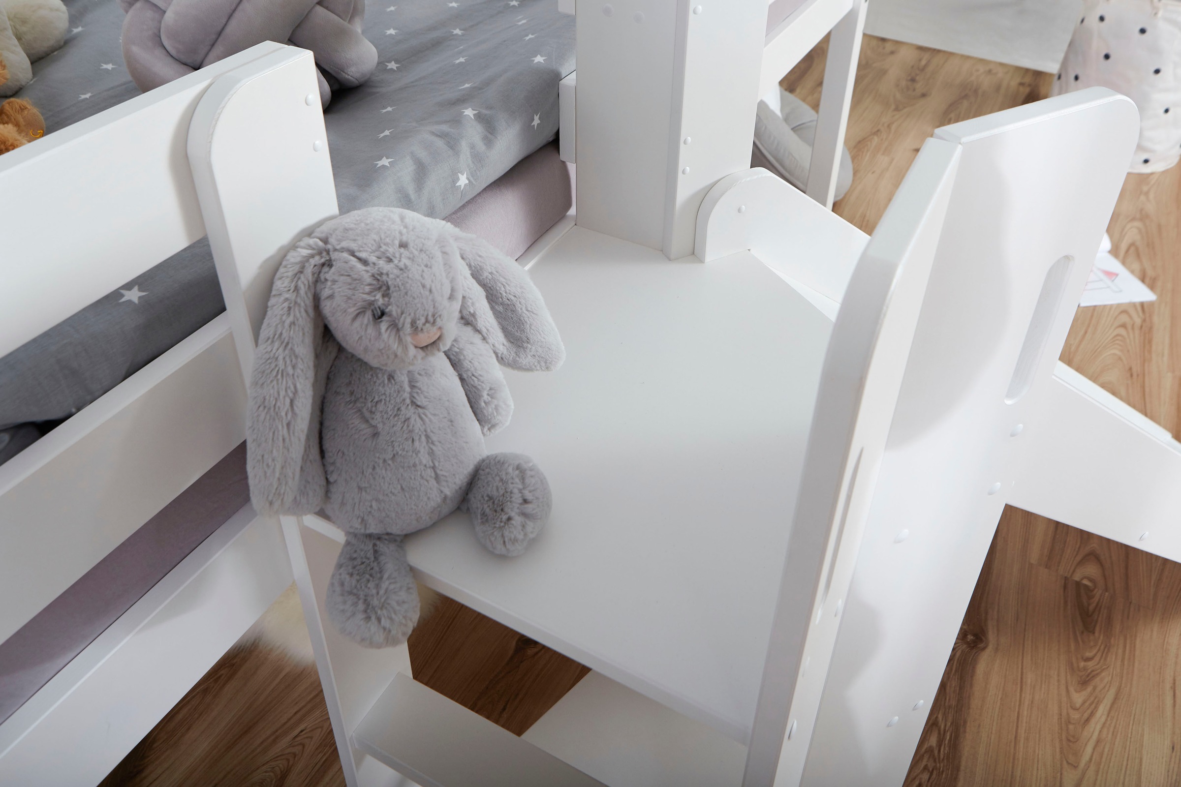 Ticaa Hochbett »Ekki« mit Rollrost, Kiefer