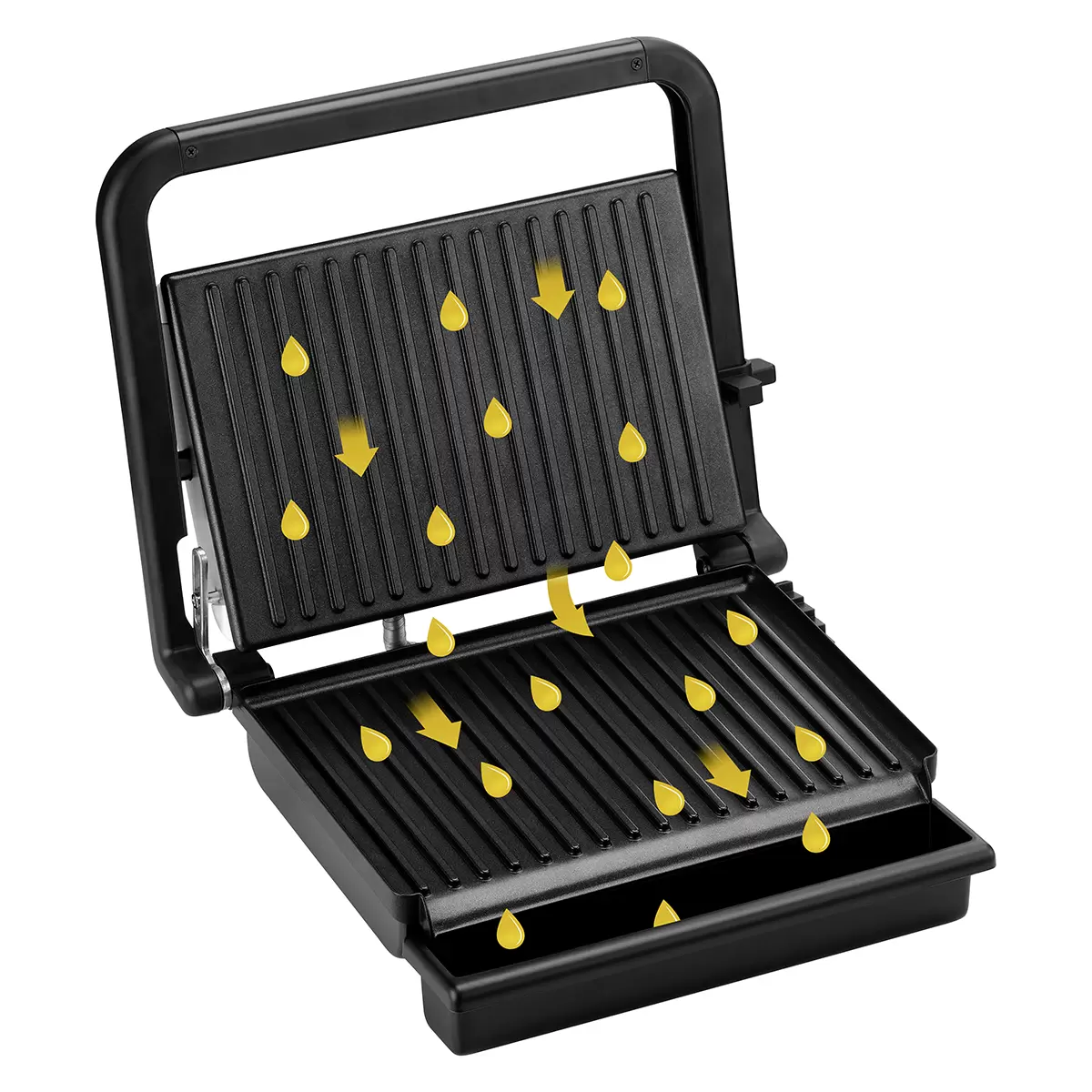 Doppelplatten Grill Panini Panini Gourmet schwarz,silber