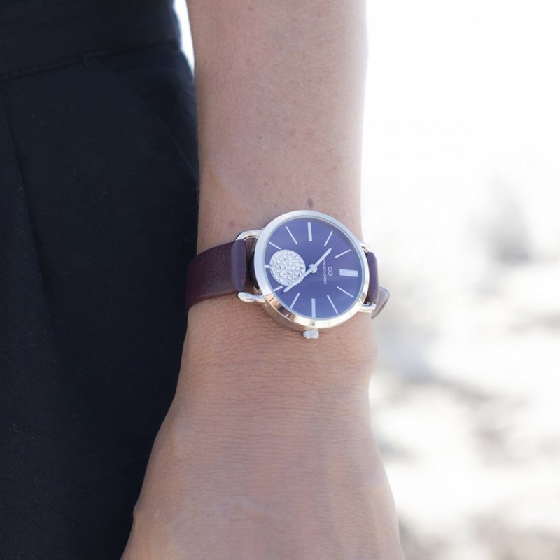 Montre Femme GIORGIO bracelet Cuir Violet