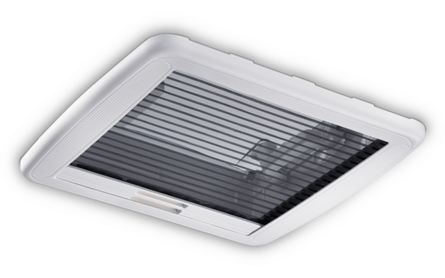 Dometic Mini Heki S FL Dachhaube 40 x 40 cm mit Zwangsbelüftung für Dachstärken von 23 - 42 mm