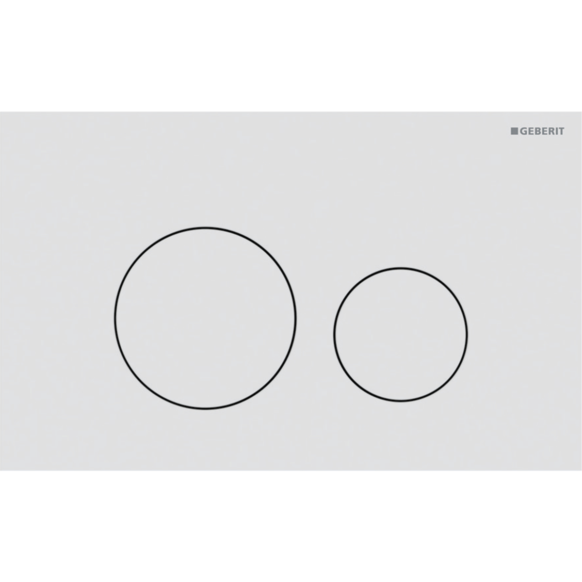 Geberit Sigma40 Round drukplaat mat wit met easy-to-clean coating