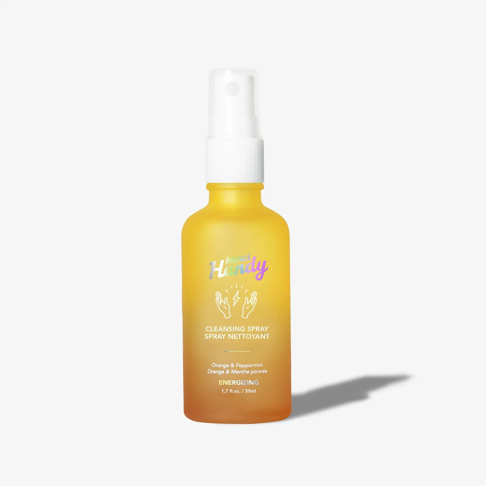 Merci Handy - Spray Nettoyant Energisant Orange et Menthe Poivrée- Mains