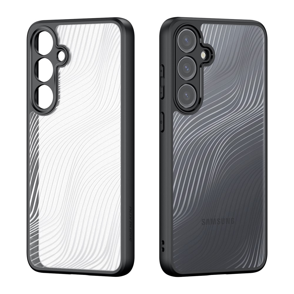 Samsung Galaxy A55 Hybrid Hülle TPU Bumper   Kunststoff Rückseite   Kameraschutz - Schwarz / Transparent