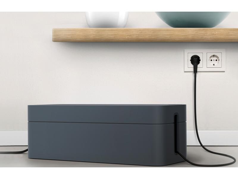 DURABLE Kabelbox Cavoline L, Graphit Kabelbox für eine übersichtliche Kabelorganisation