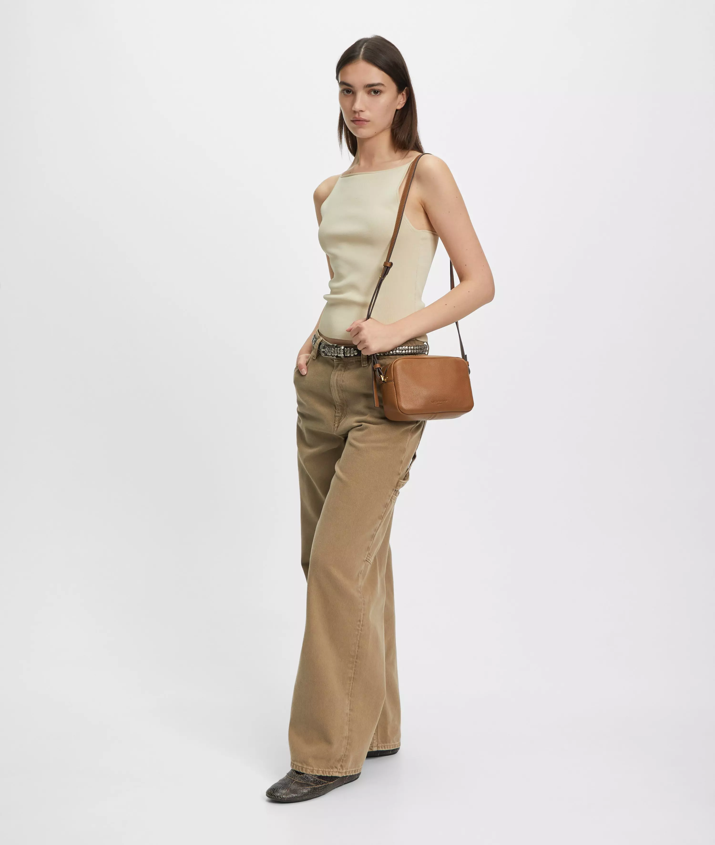 Crossbody Handy shoulder bag made from cowhide leather