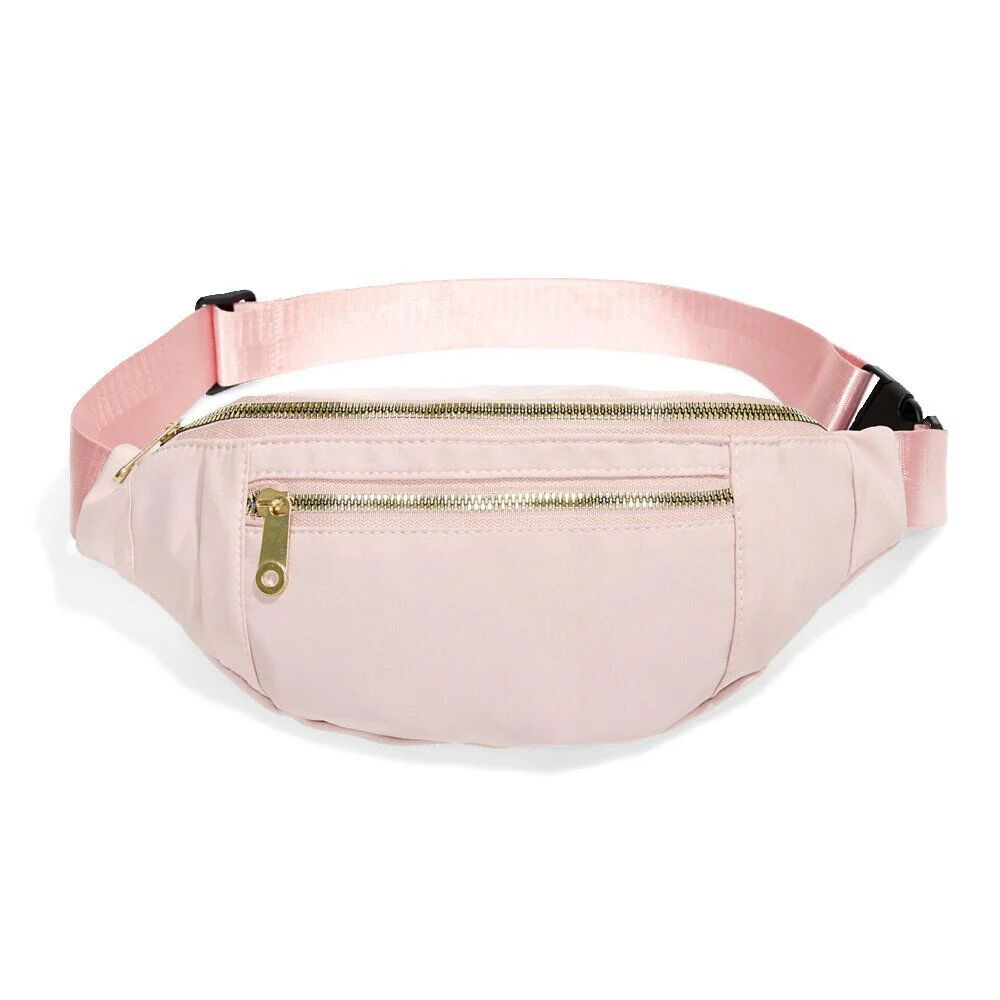 Sac banane L30cm - 3 modèles noir/vert/rose