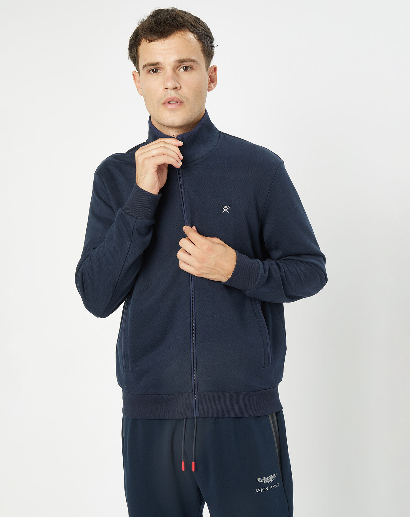 Hackett London Veste en Jersey Smart bleu marine