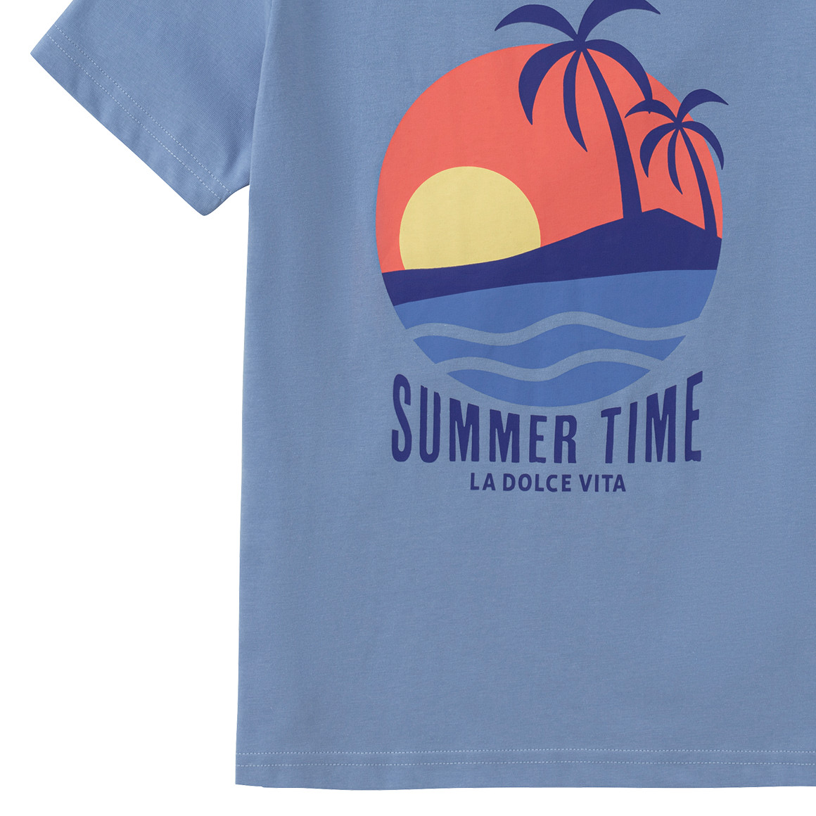 Jonas Nielsen Jungen T-Shirt mit großem Print hellblau