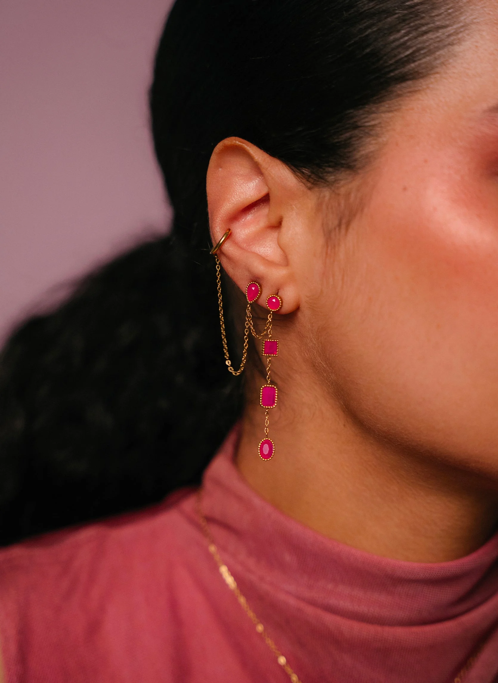 ZEPHYRA - Boucle d'oreille pendante zephyra | Vert
