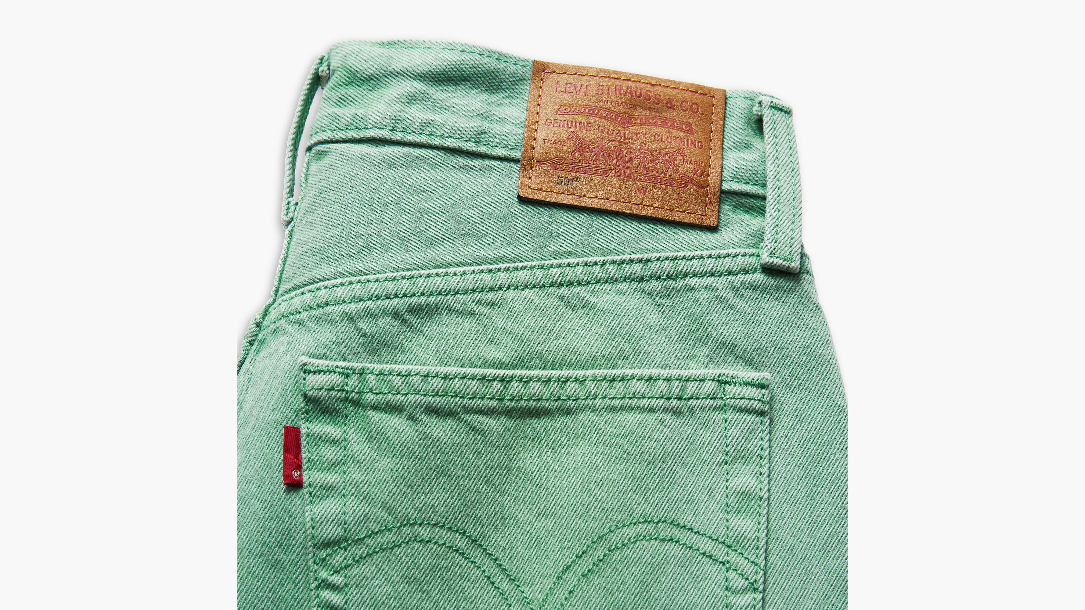 Levi's® jean court 501® - Dusty Beryl Green 501 - Vert