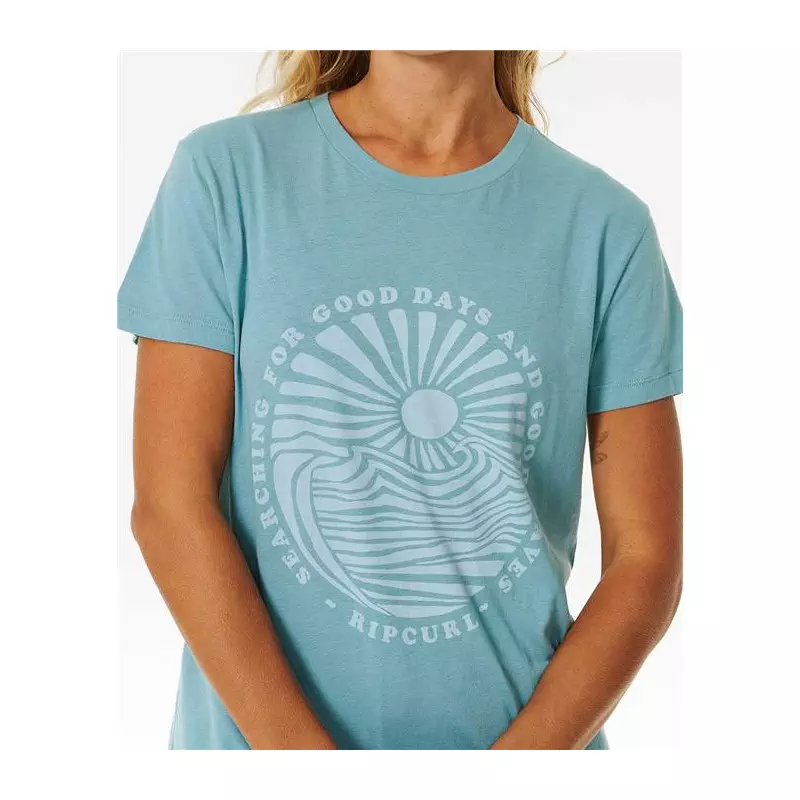 Teeshirt femme RIPCURL Good Waves Standard Tee Dusty Blue 2XS