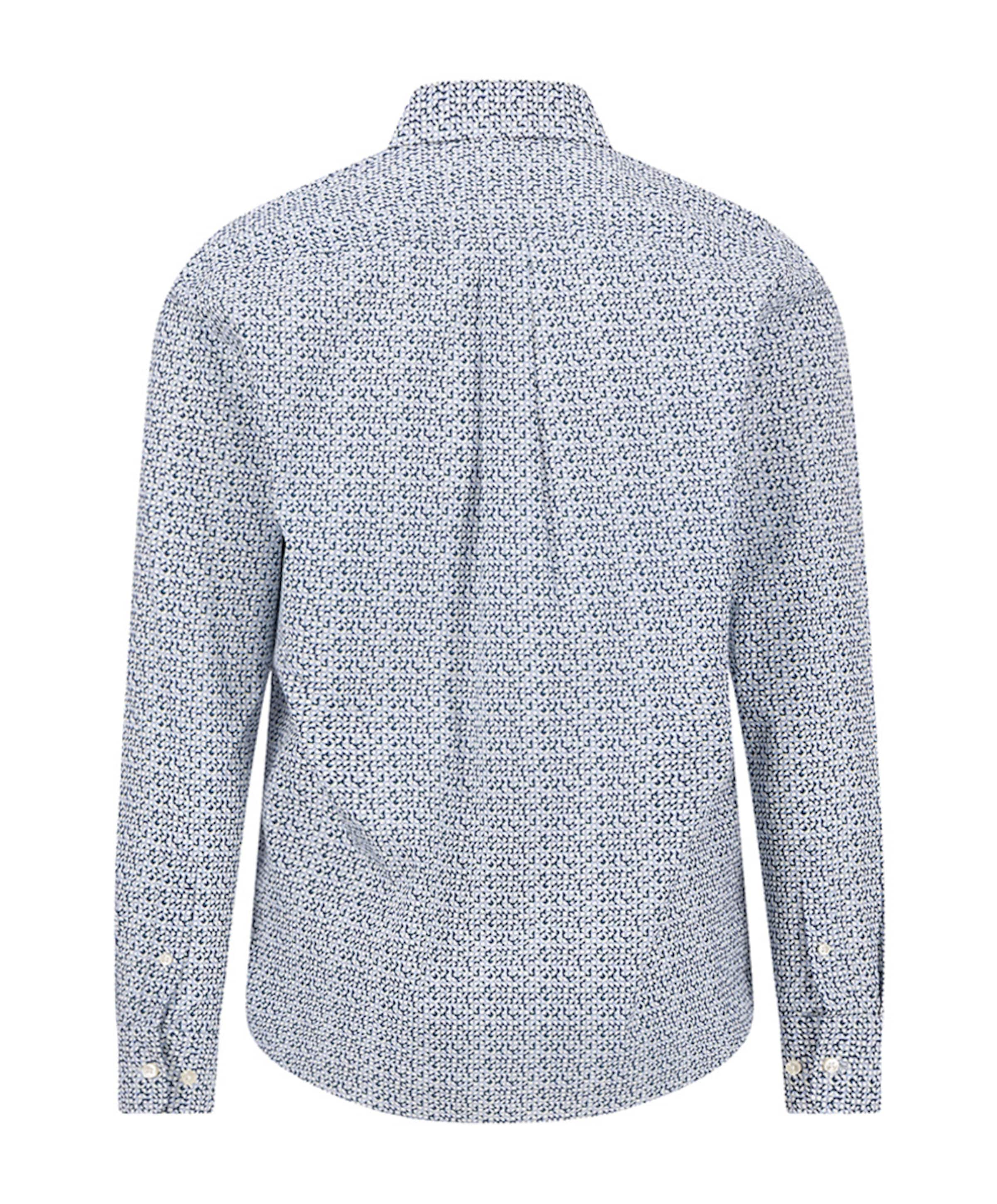 Fynch-Hatton Heren overhemd lange mouw blauw