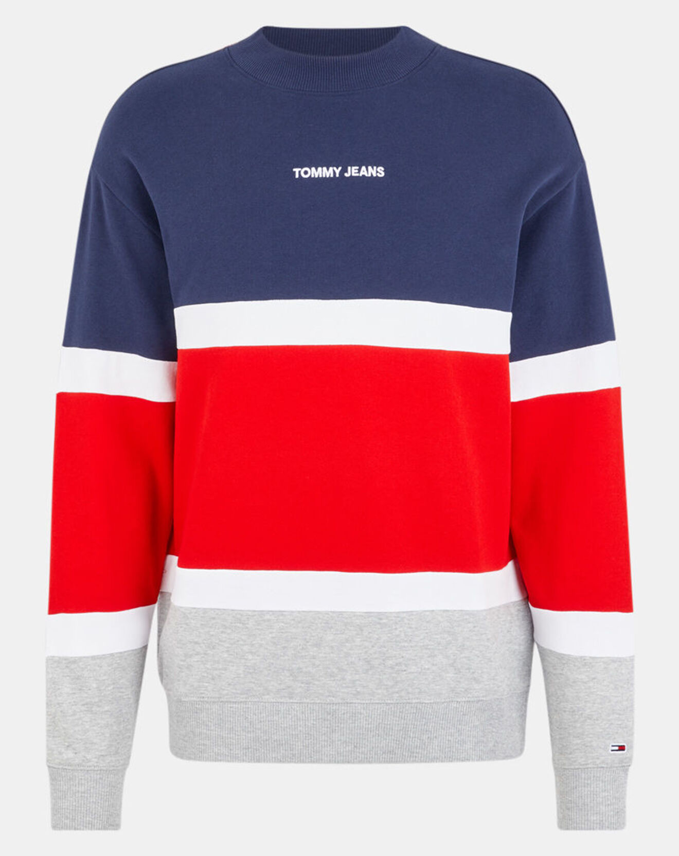 Tommy Jeans Sweat col rond Colorblock bleu/rouge/blanc