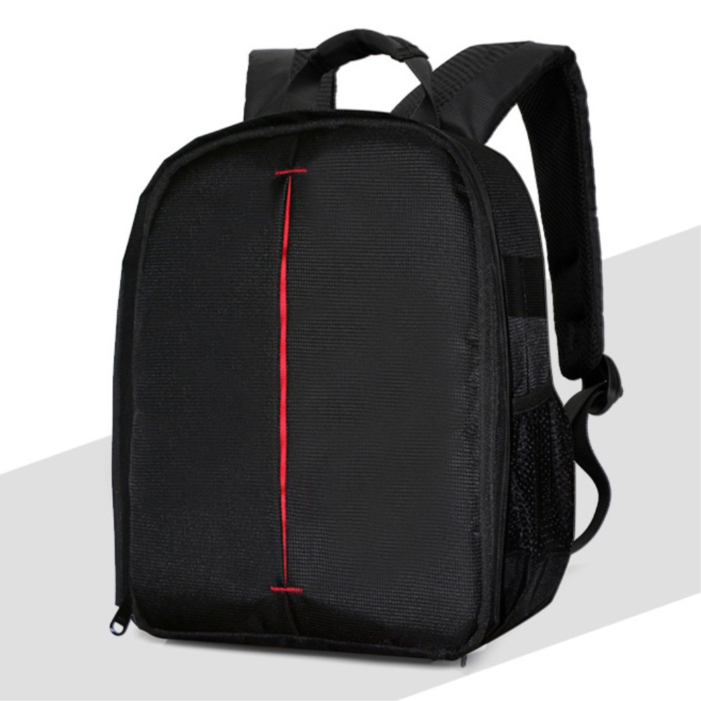 Spritzwassergeschützte DSLR Kamera Compact Backpack Tasche Tragetasche - Schwarz / Rot