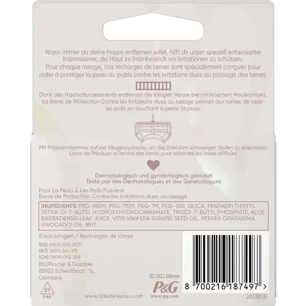 Rasierklingen für den Intimbereich