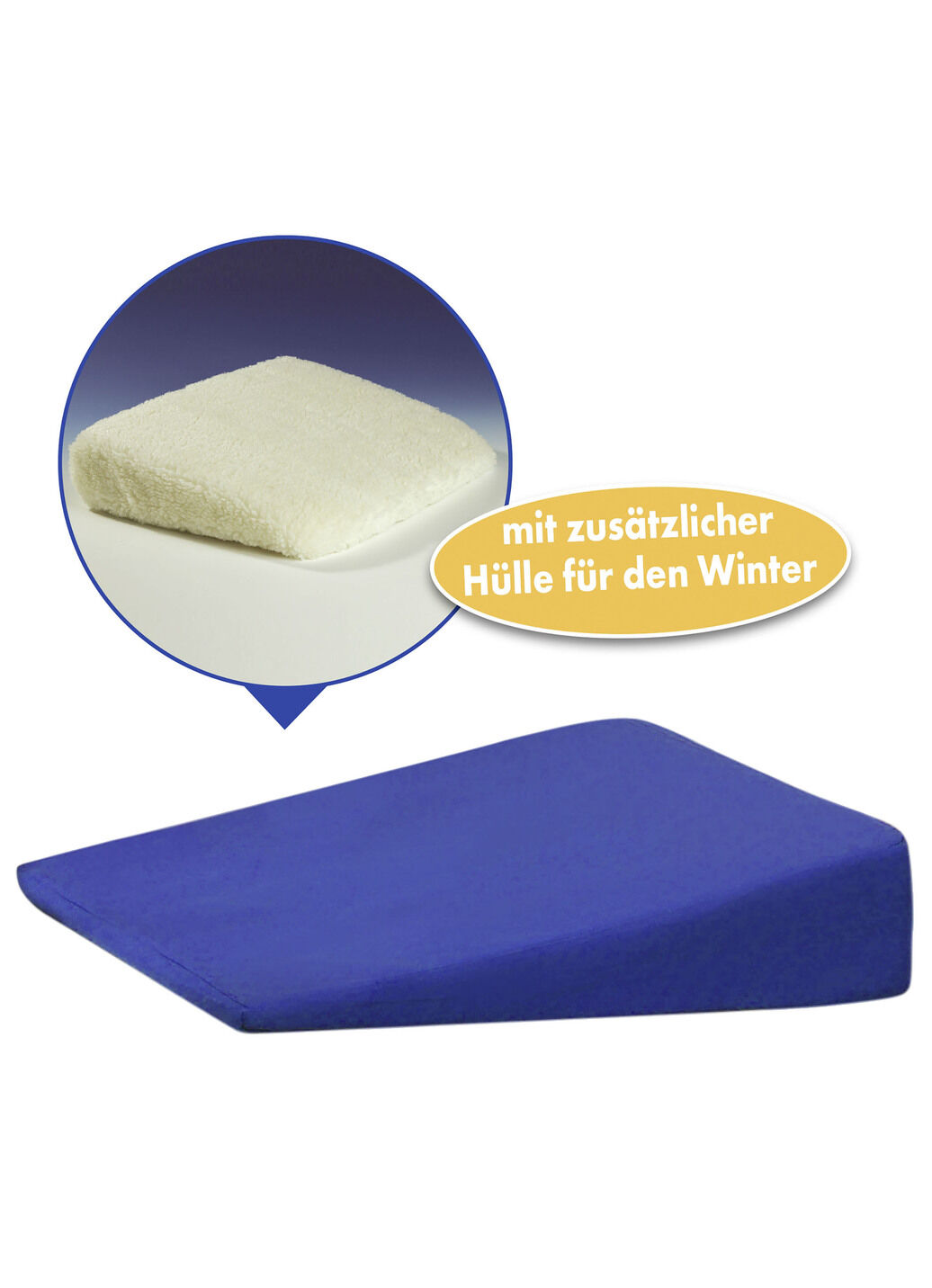 Keilkissen mit Sommerbezug und Winterbezug