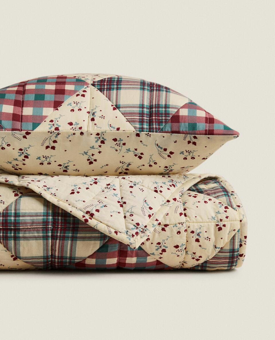Colcha infantil de retalhos de algodão para o Natal
