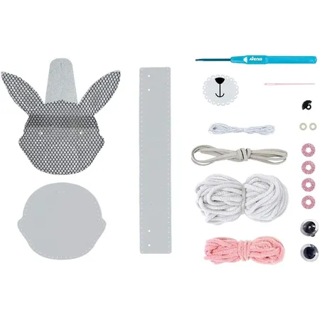 Avenir Nähset, Plüschtasche in Schlaufen-Optik, Motiv Hase