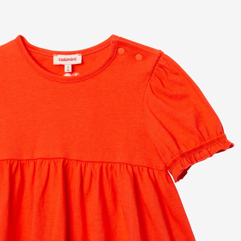 T-shirt bébé fille manches ballon orange Catimini Orange