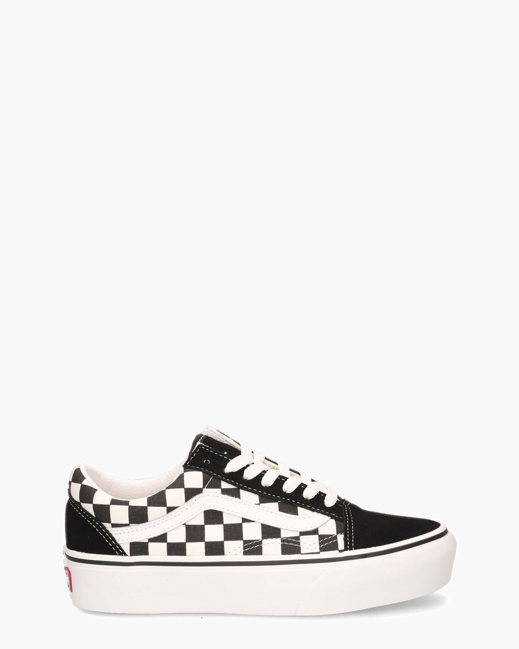 Vans Checkerboard Old Skool Platform Zwart/Wit Damessneakers