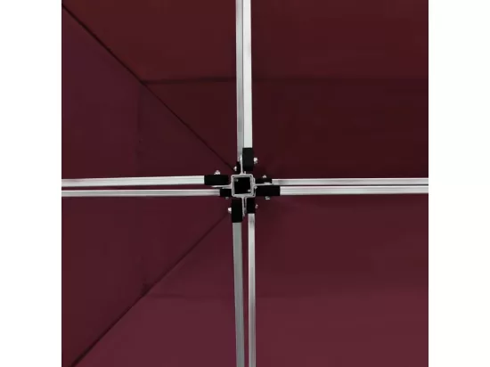 Tente de réception pliable et parois Aluminium 4,5x3 m Bordeaux
