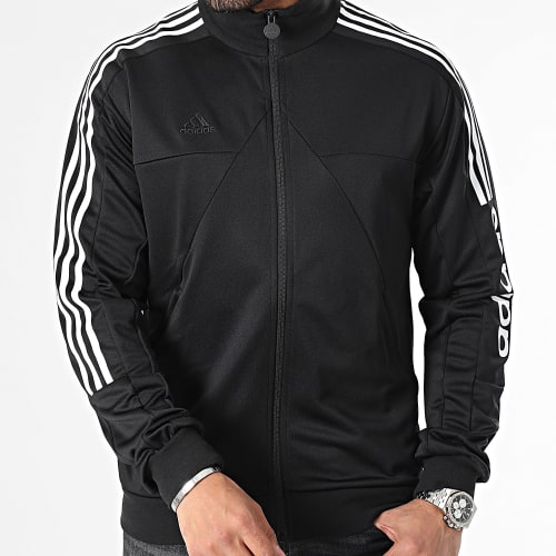 Veste Zippée A Bandes Tiro IA3047 Noir