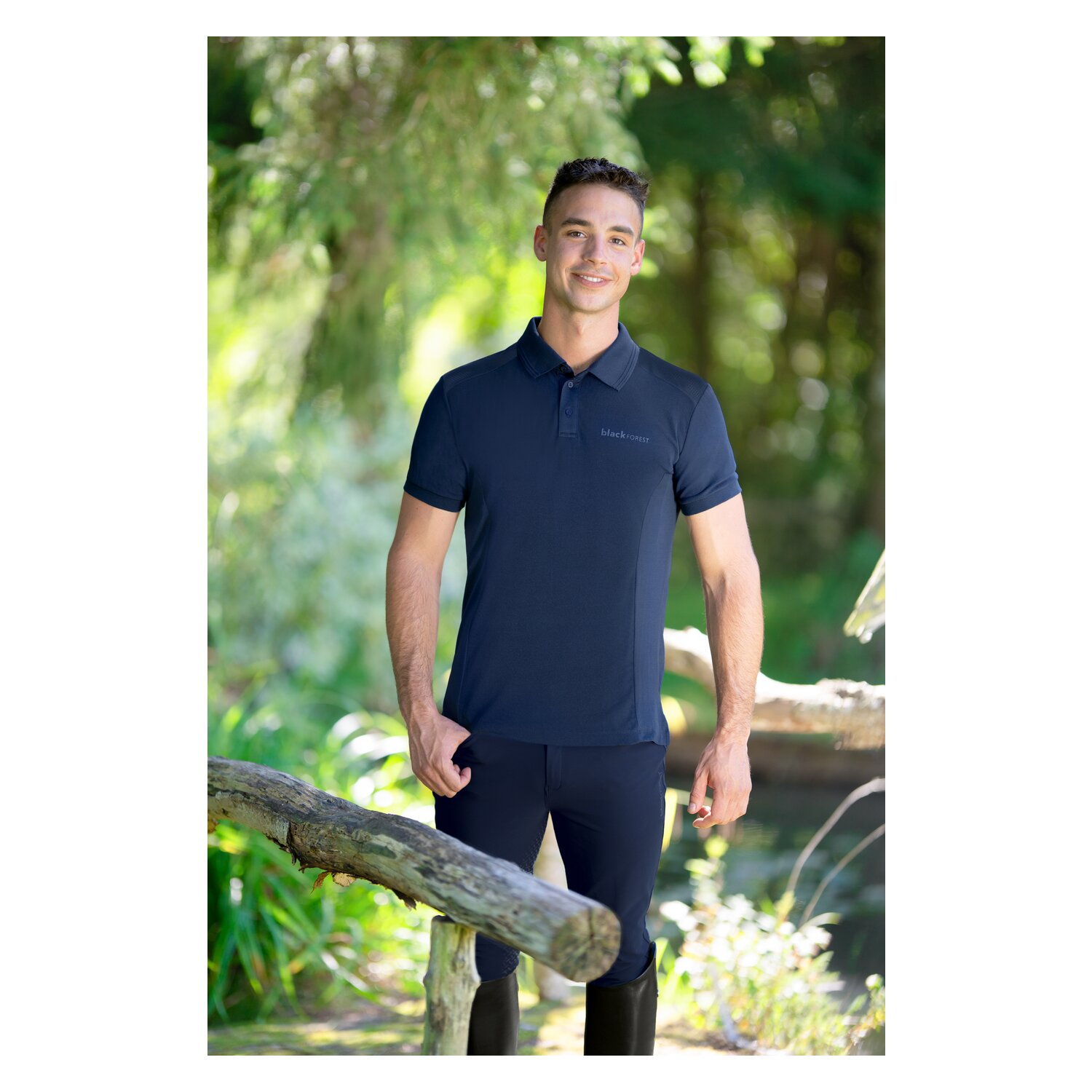 black forest Funktions-Poloshirt mit Mesh - navy