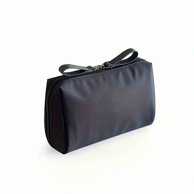 (16x10cm) Kosmetik Make Up Tasche Necessaire Organizer Bag mit Reissverschluss - Schwarz