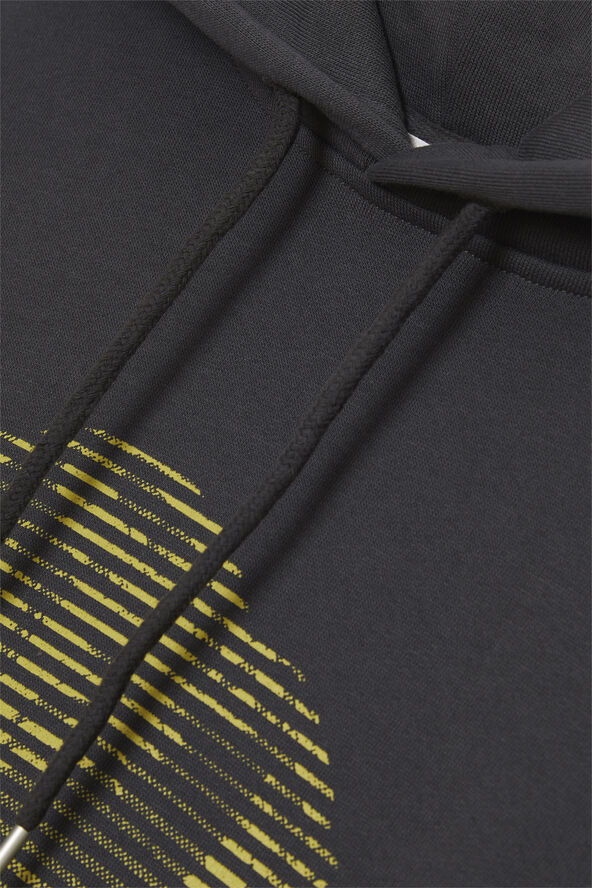 Wood Wood WWZeus Striped Face Hoodie GOTS Anthracite