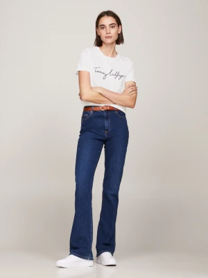 Camiseta Heritage com gola redonda e logo