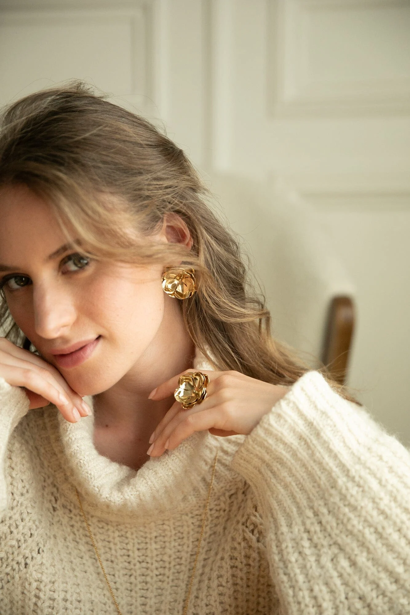 AGLAÉ - Maxi bague fleur plaqué argent | Argent
