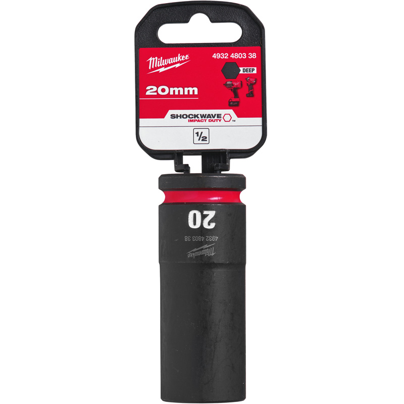Milwaukee slagdop Shockwave 1/2 lang 20mm*