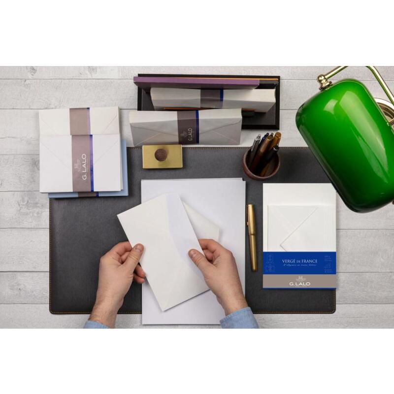 20 enveloppes C6 (114x162mm) Vélin pur coton gommées - Crème