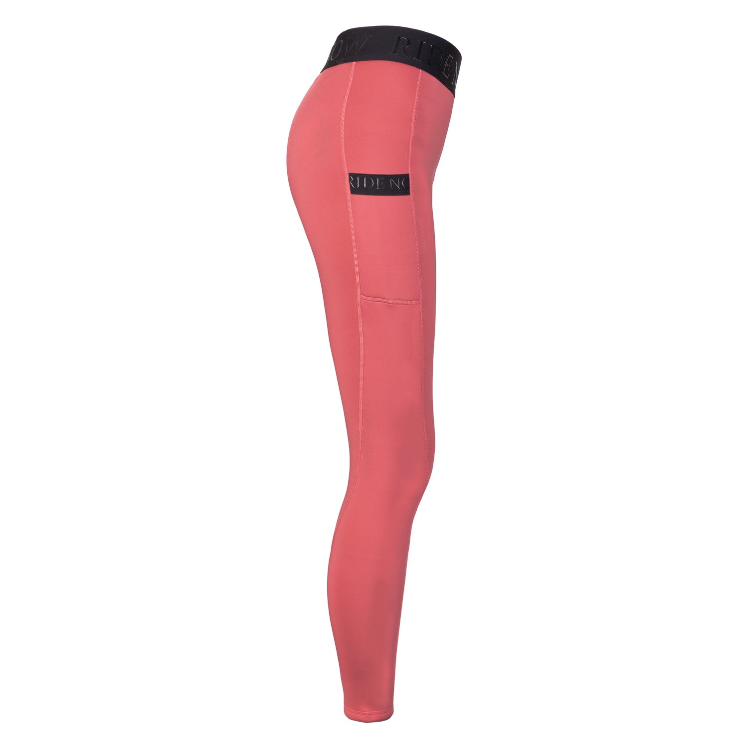 RIDE now Thermo-Reitleggings Grip-Halbbesatz  - brick