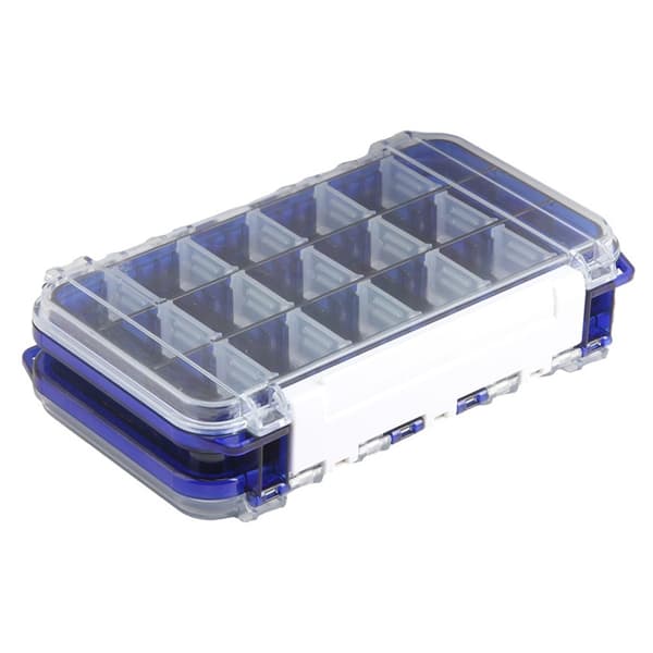 17,5x10,5x4cm Oppbevaringsboks for fiskelokk Fiskekrok Agn Dobbeltsidig