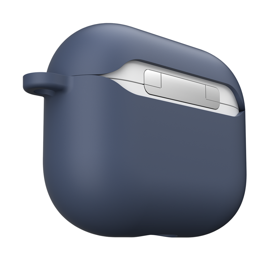 KeyBudz - PodSkinz HyBridShell Series Keychain Case - Premium hard shell triple layer case for your Airpods 3 (Color: Midnight BlueBlue)