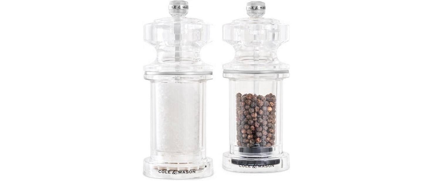 Salz- und Pfeffermühle 605 14.4 cm, TransparentGewürzmühlen-Set für Salz & Pfeffer